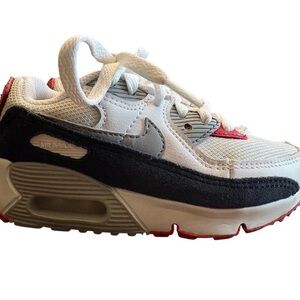 Nike Air Max 90(PS)-PHOTON DUST/PARTICLE GREY/VARSITY RED KIDS SIZE 11C